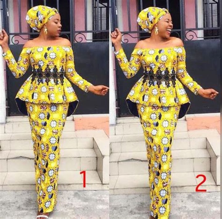 ankara peplum skirt