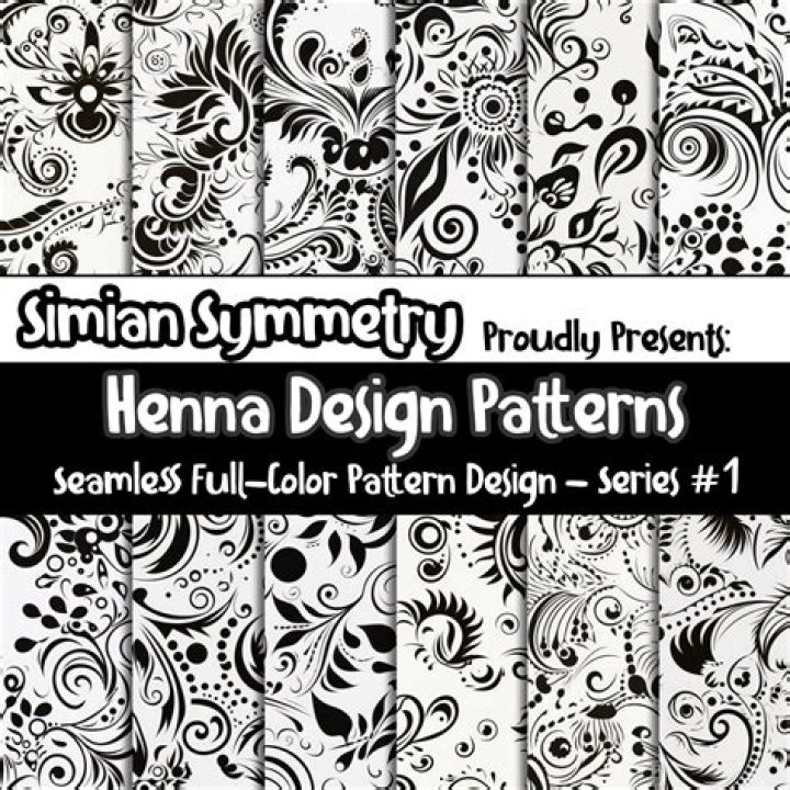 Assorted henna pattern