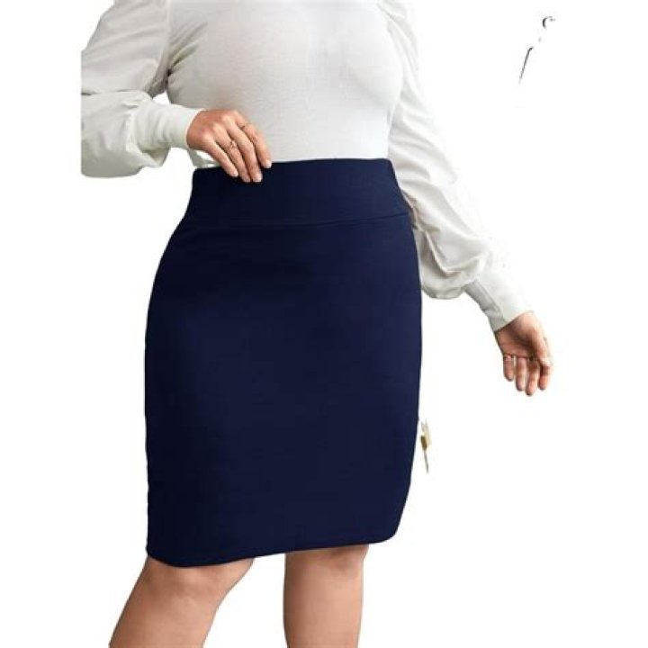 b&w pencil skirt