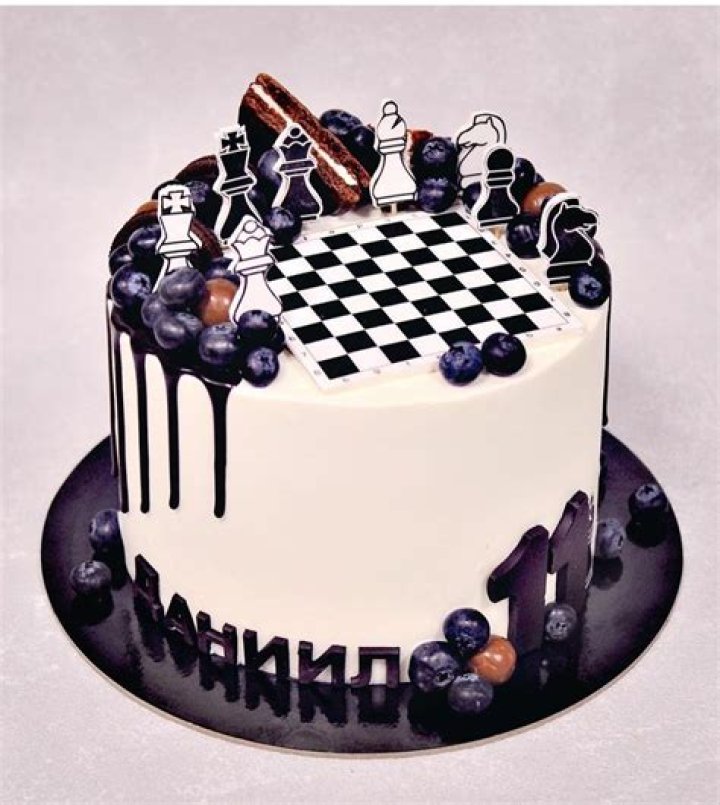 Birthday cake with chess