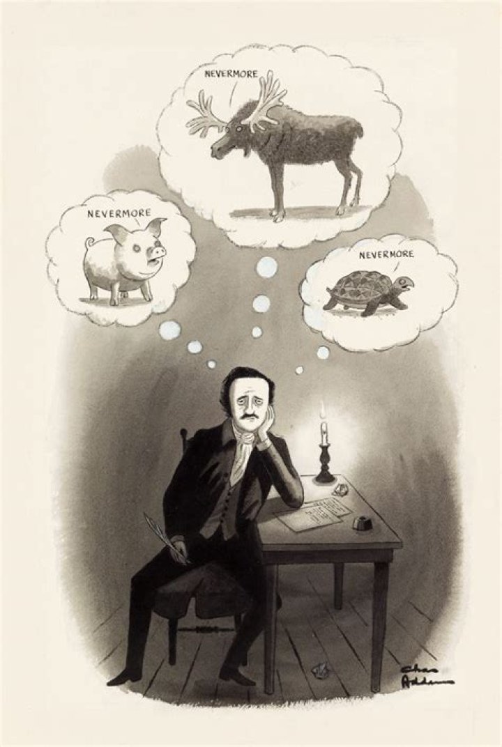 Charles Addams Edgar Allan Poe cartoons