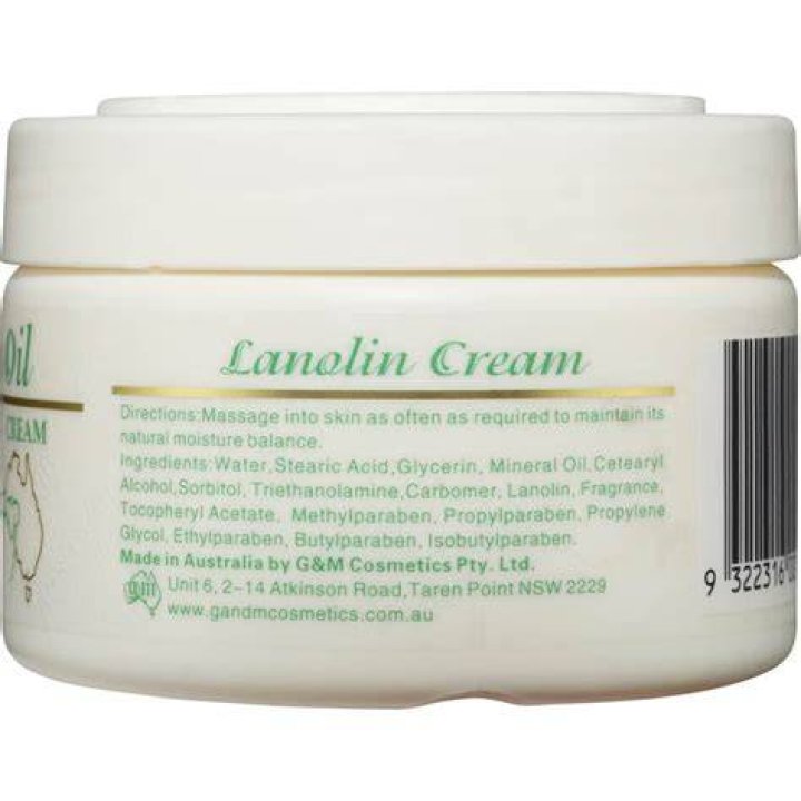 Cream with lanolin