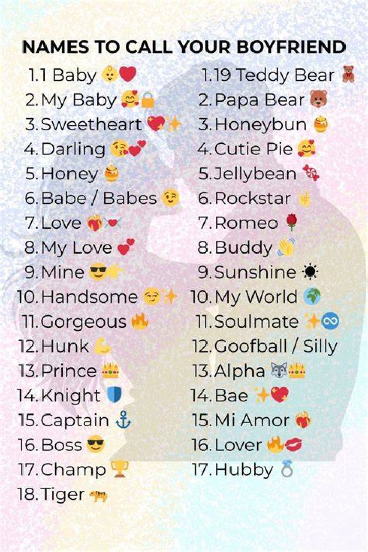 cute names to call your boyfriend cute names to call your boyfriend