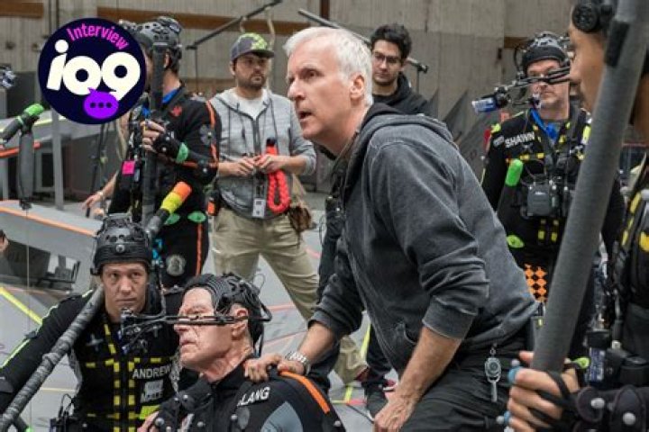 James Cameron posing for a picture