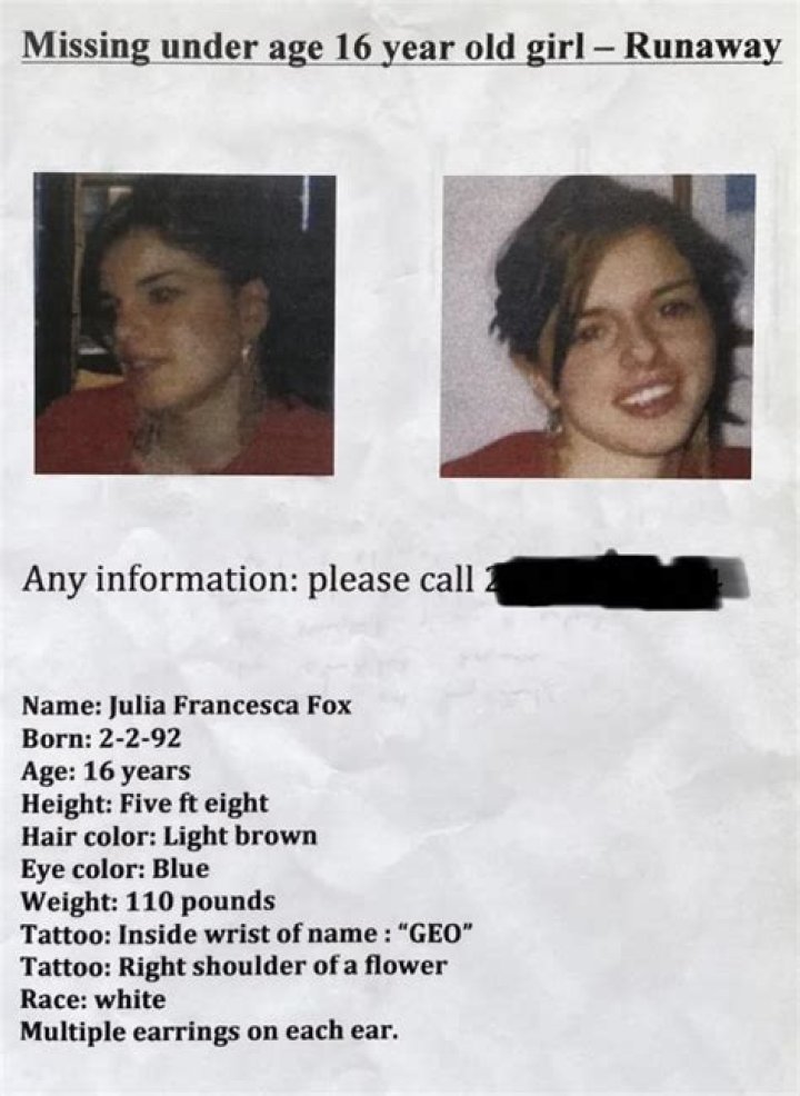 Julia Fox Missing News
