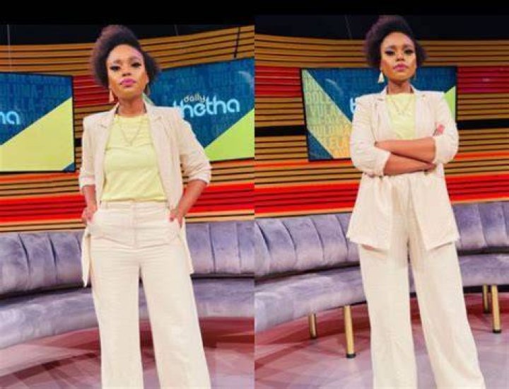 Pearl Shongwe hosting a show.