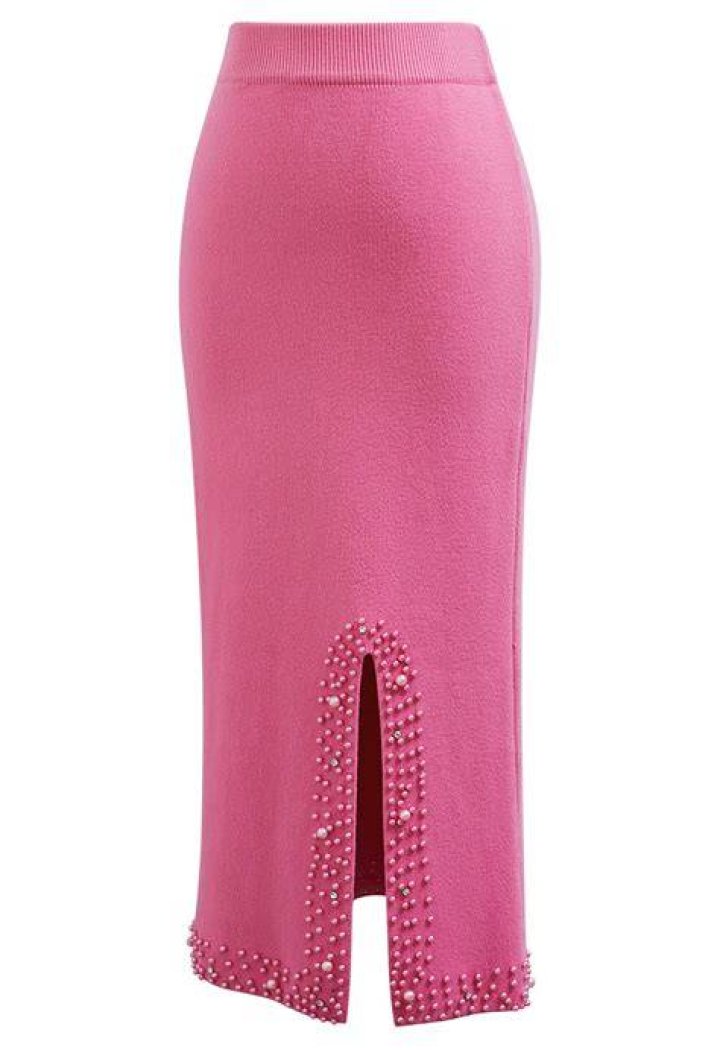 pink pencil skirt