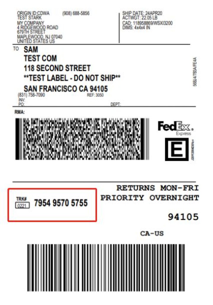 Receipt from FedEx tracking number scam purchase