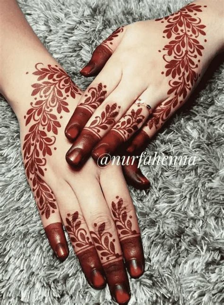 Red henna designs