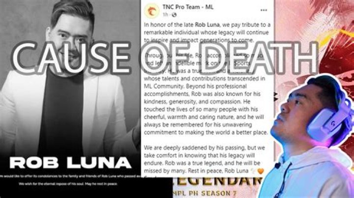 Rob Luna death cause is not released in the public.