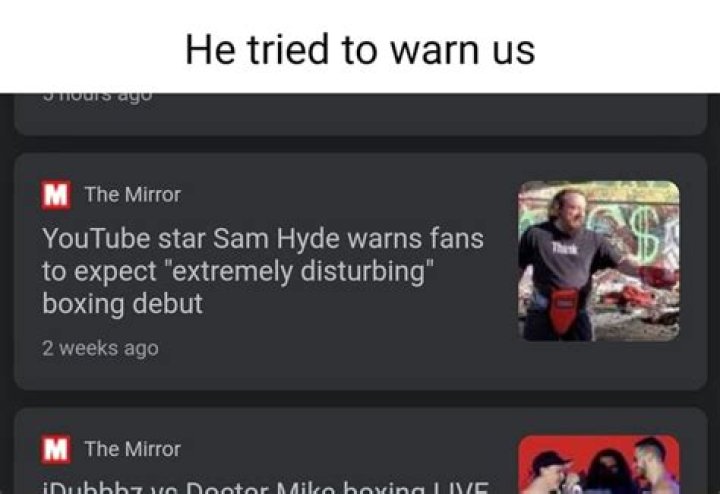 YouTube star Sam Hyde warns fans to expect "extremely disturbing" boxing debut - Abbeyfeale Golf Club